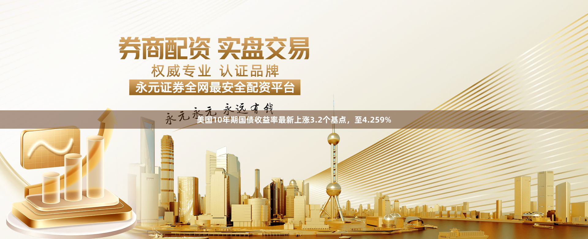 美国10年期国债收益率最新上涨3.2个基点，至4.259%
